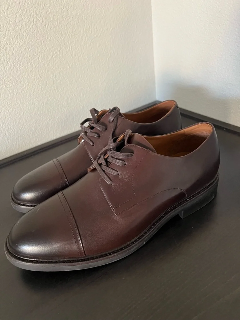 POLO Ralph Lauren Mens Asher Captoe Shoes Brown Size 11